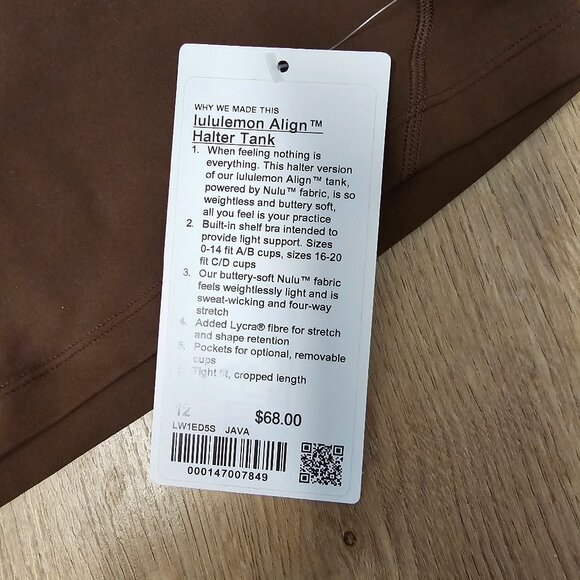 NWT - Lululemon Align Halter Tank Top Size 12 - Picture 8 of 8